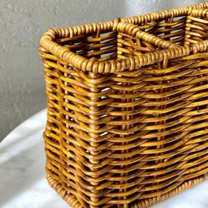 Anura Rattan Cutlery Holder – Brown