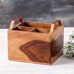 Iroko Cutlery Holder – Copper