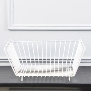 Metal Organiser Basket – White