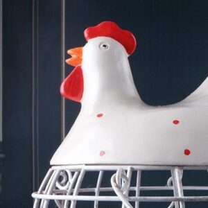 Mother Hen Egg Basket – White