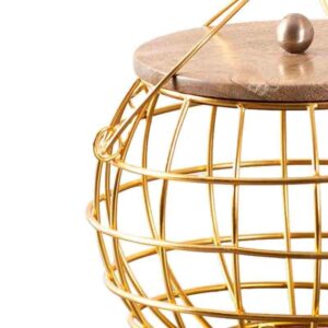 Pot Luck Basket With Lid – Gold