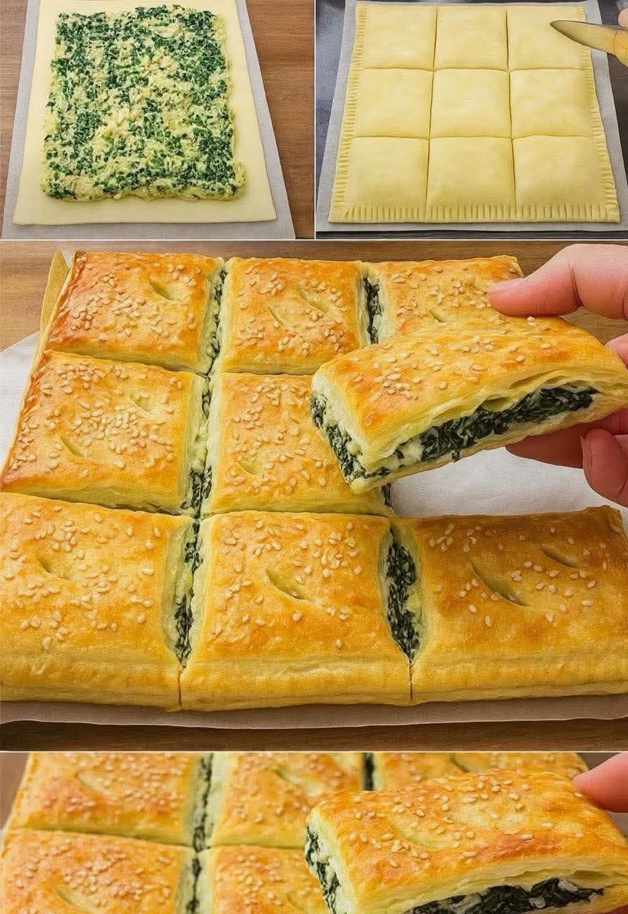 Spinach and Cheese Puff Pastry Squares 591717475_3096283414094642_3952027052722785587_n