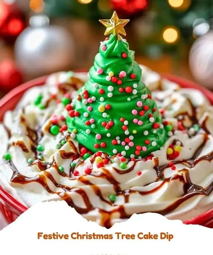 Christmas Tree Cake Dip: A Festive, Fun, and Delicious Holiday Treat Christmas tree cake dip festive holiday dessert served in a bowl
