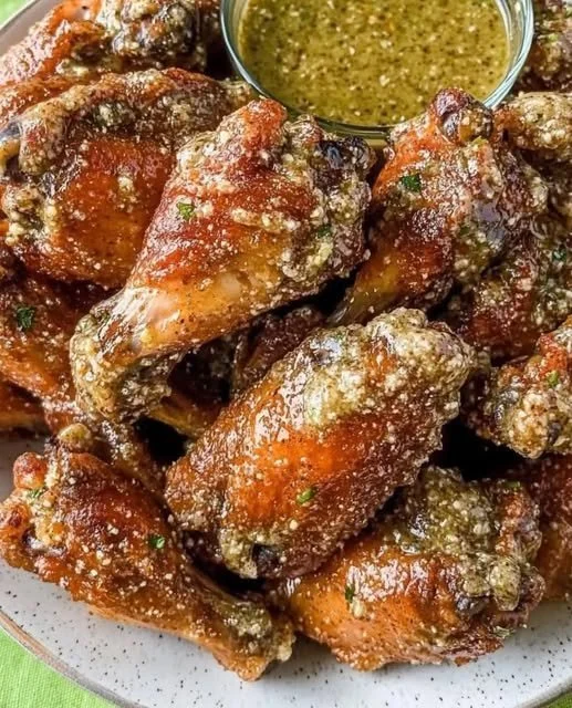 Cowboy Butter Chicken Wings Cowboy Butter Chicken Wings garnished with herbs and spices