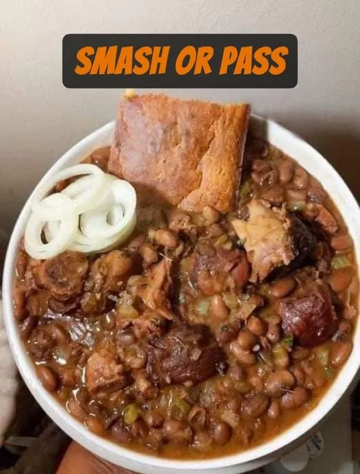 Pinto Beans with Ham Hocks and Cornbread Pinto Beans cooked with Ham Hocks and served with cornbread