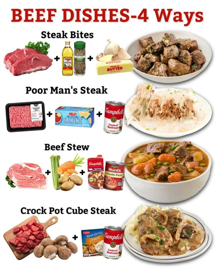 4 Beef Dishes for Fall and Holiday Dinners Four tasty beef dishes ideal for fall and holiday dinner celebrations.