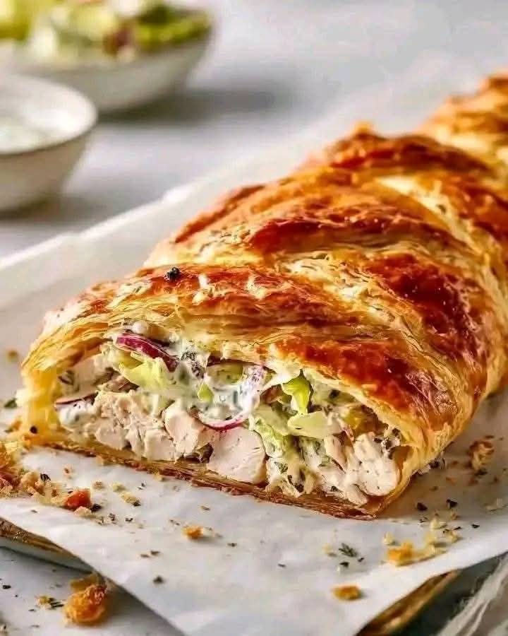 Grinder Salad–Stuffed Puff Pastry Braid 580696534_1377182590447908_8201190541111966563_n