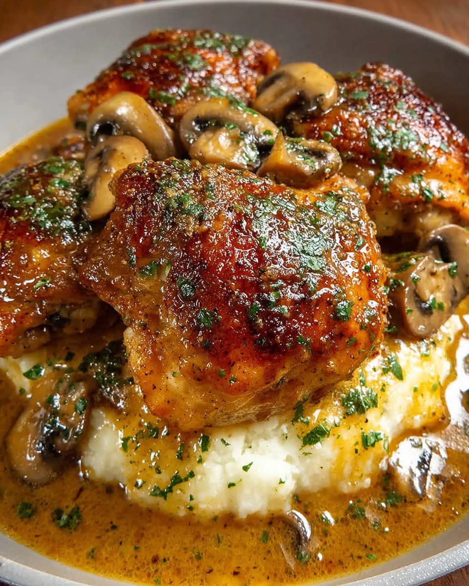 Creamy Garlic Mushroom Chicken Thigh 584578117_867410469044885_4013672719267229619_n