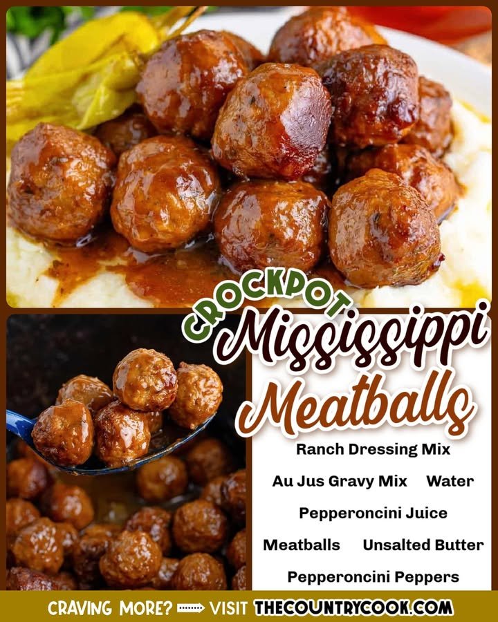 Crock Pot Mississippi Meatballs