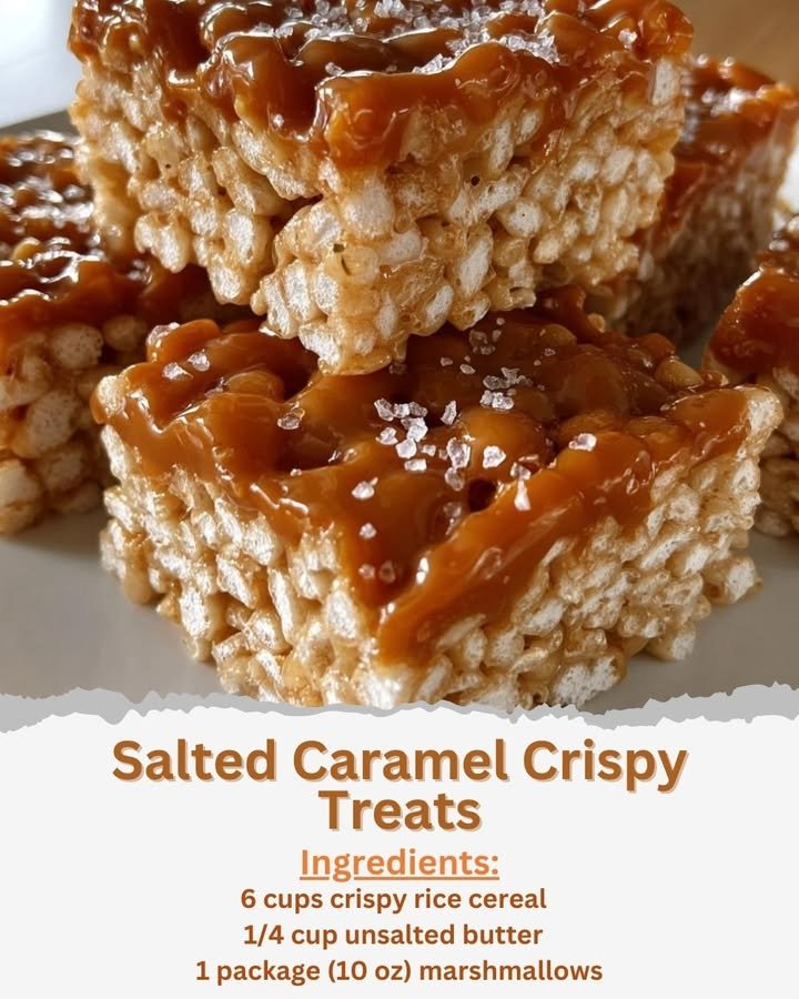 Salted Caramel Crispy Treats