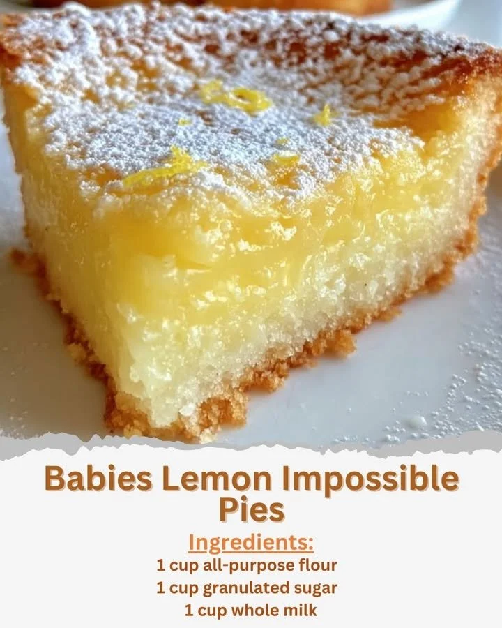 Babies Lemon Impossible Pies Delicious Babies Lemon Impossible Pies with a tangy lemon filling