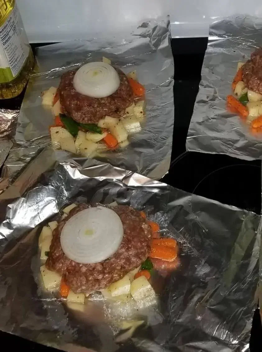 Burger foil packs recipe for a tasty hobo dinner