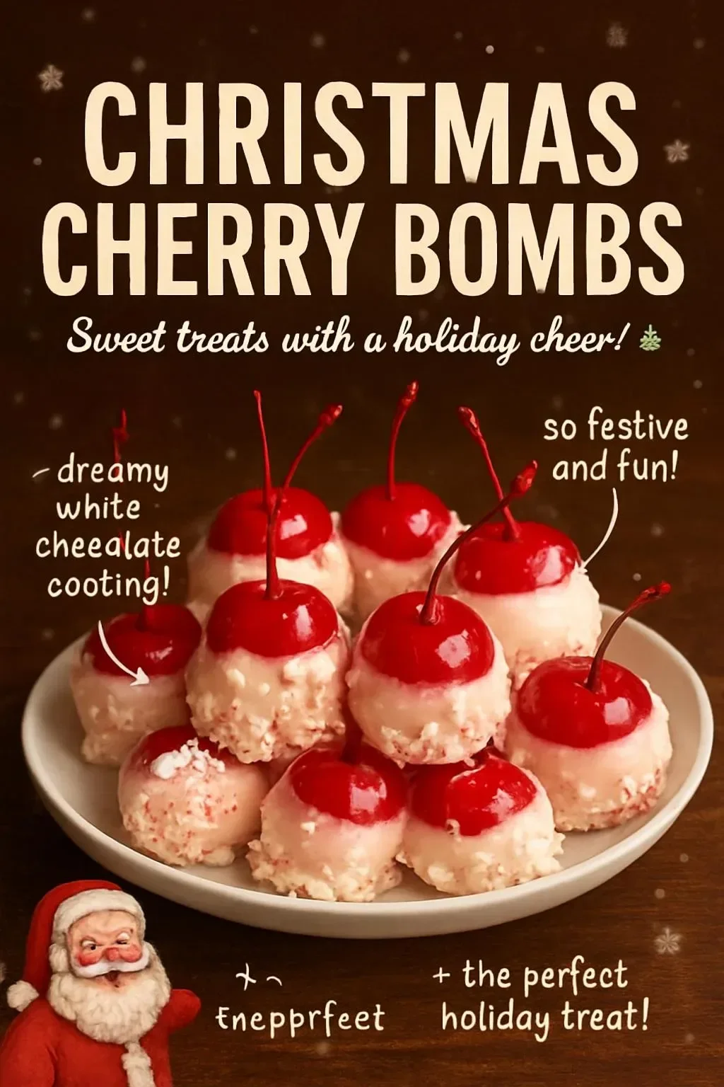 Christmas Cherry Bombs Festive Christmas Cherry Bombs decorated for holiday celebrations