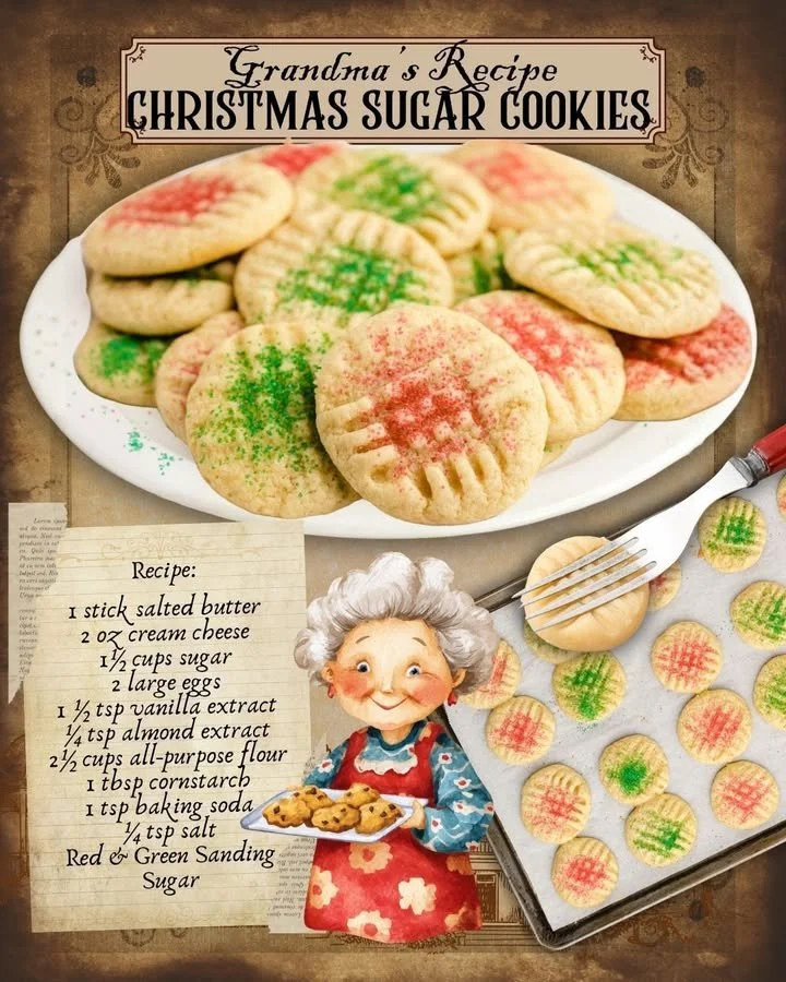 Classic Christmas Sugar Cookies Delicious classic Christmas sugar cookies decorated with icing and sprinkles.