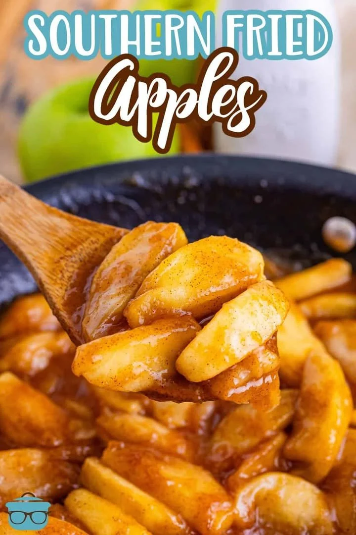 Fried Apples Deliciously fried apples served warm with cinnamon and sugar