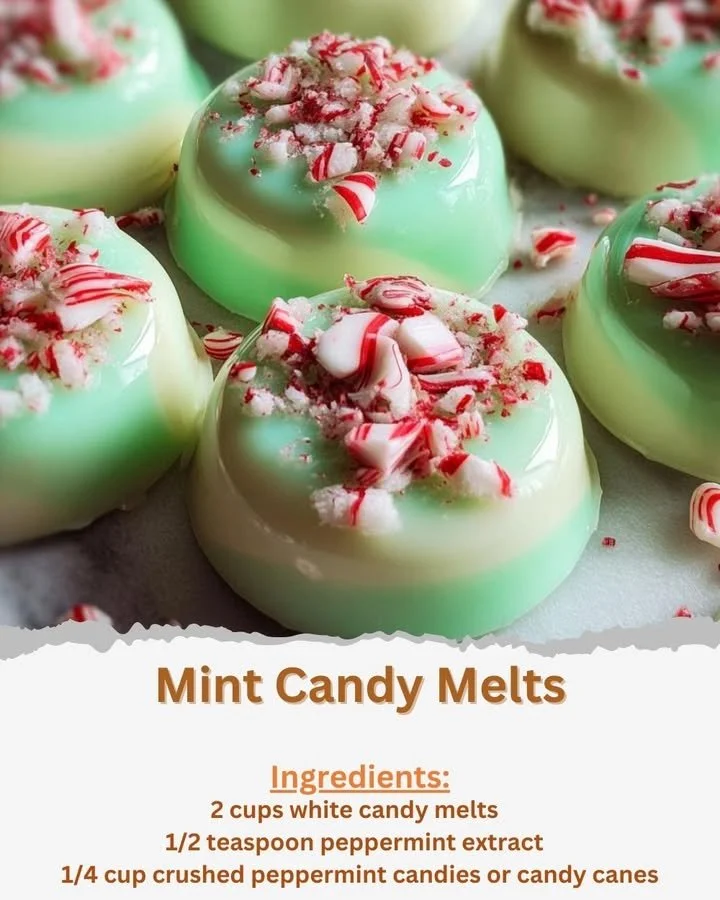 Mint Candy Melts Mint candy melts in a bowl, ideal for baking and candy making
