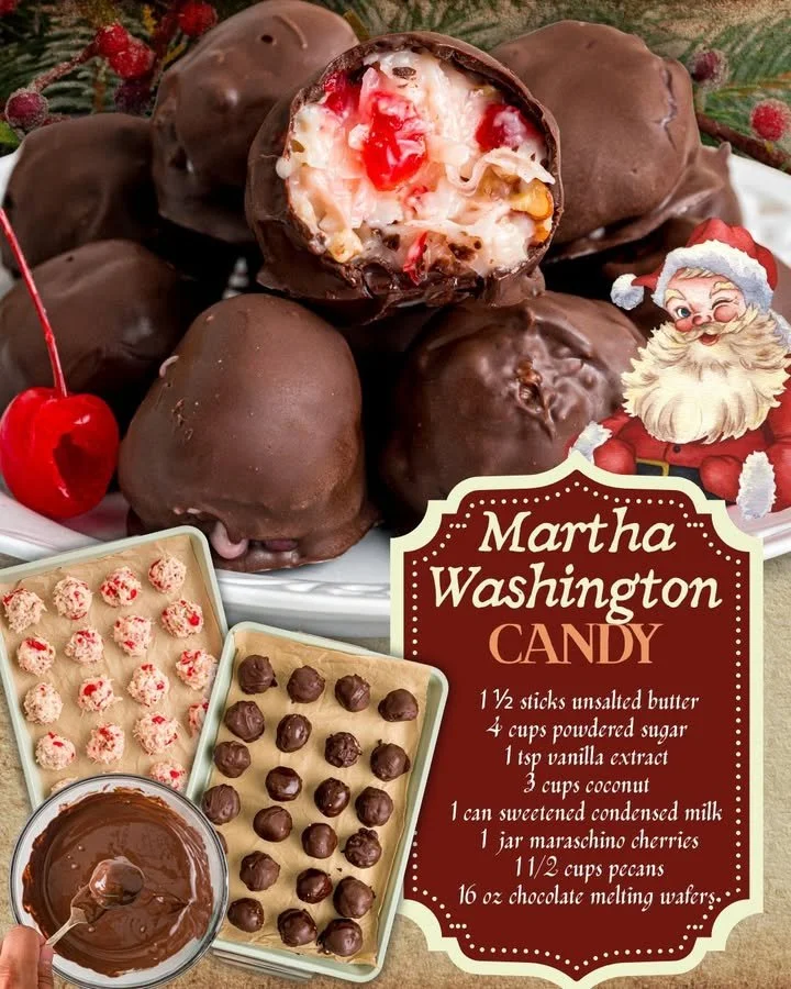Old-Fashioned Martha Washington Candy Delicious Old-Fashioned Martha Washington Candy on a decorative plate