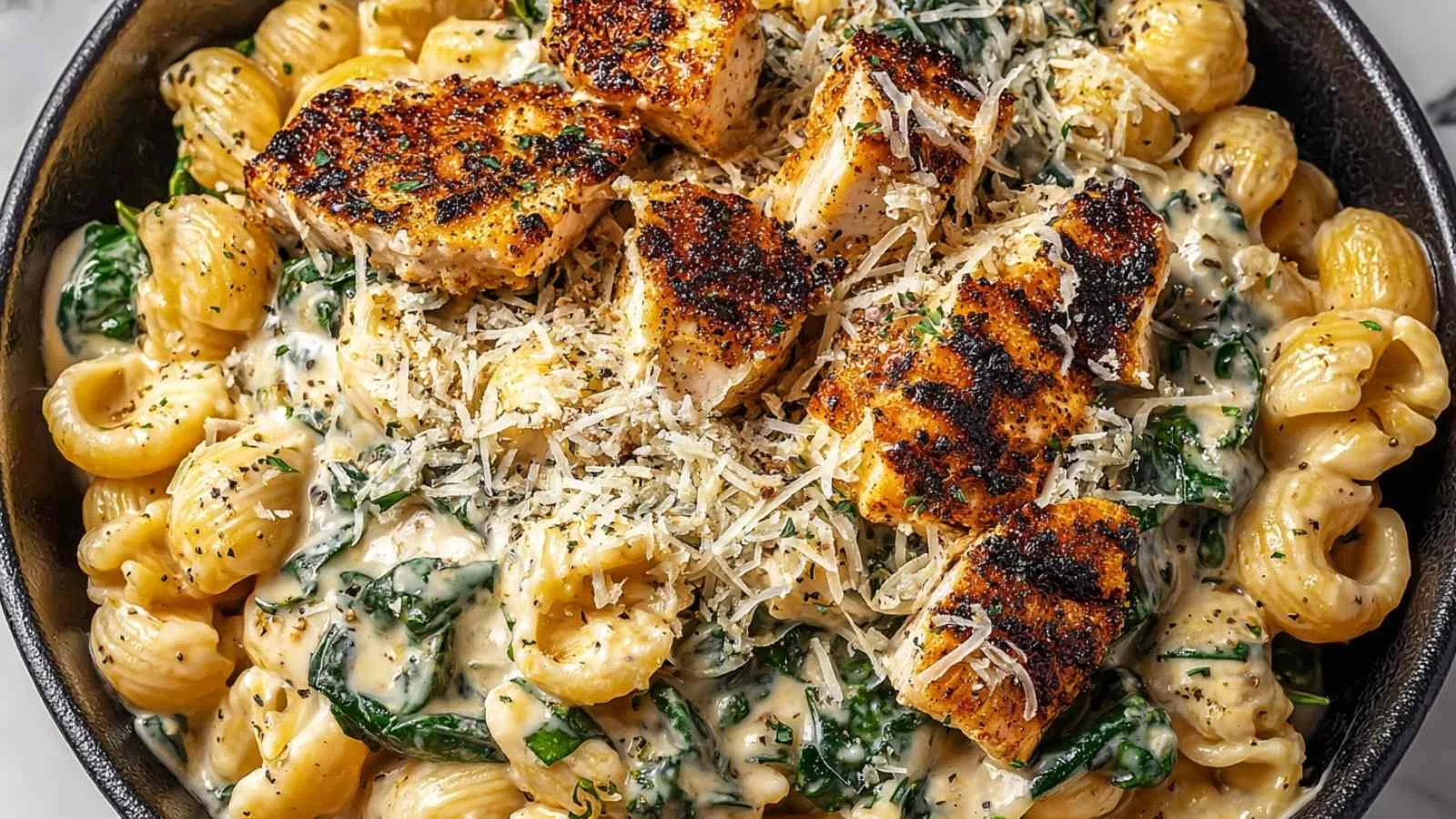 High Protein Garlic Parmesan Pasta Bowls