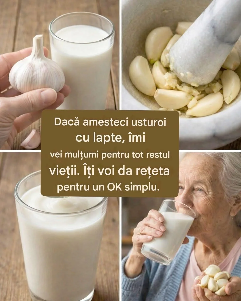 Amestec de usturoi cu lapte