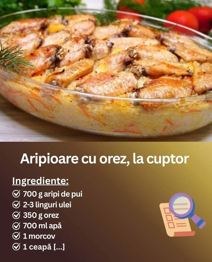 Aripioare cu orez la cuptor