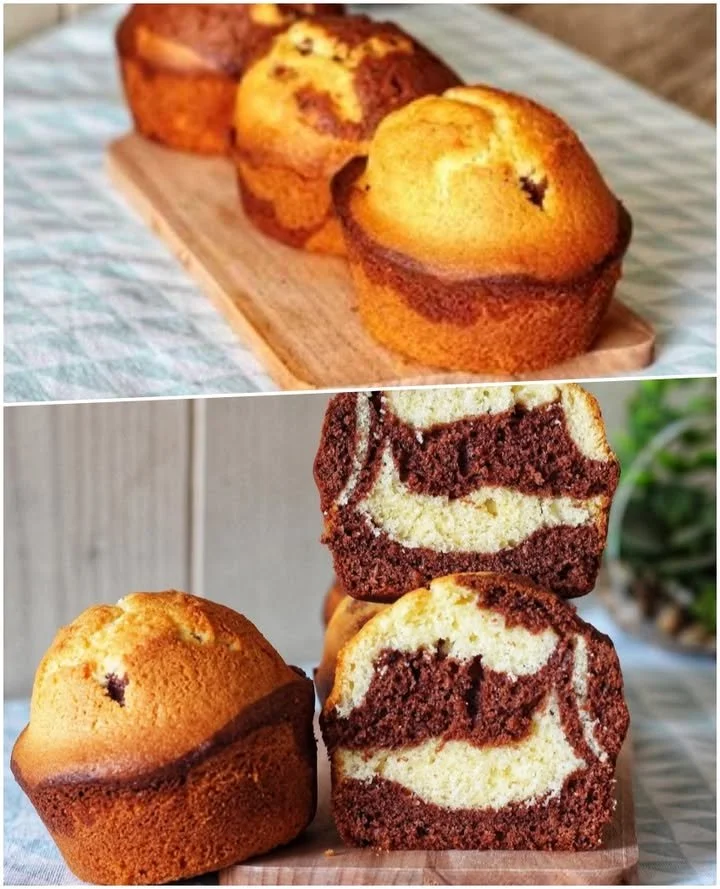 Brioche marmurate cu cacao și vanilie Brioche marmurate cu cacao și vanilie, desert pufos și aromat