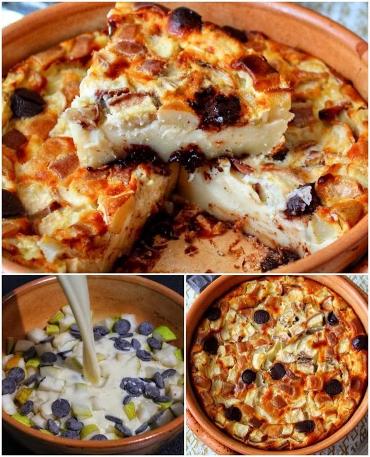 Clafoutis cu ciocolată și pere - un desert delicios și decadent