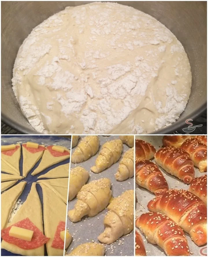 Cornulețe aperitiv cu cașcaval și șuncă, servite pe un platou