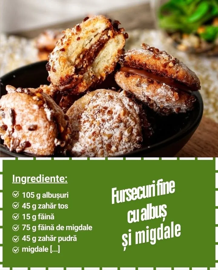 Fursecuri cu migdale și albuș