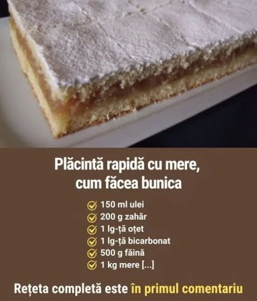 Plăcintă rapidă cu mere