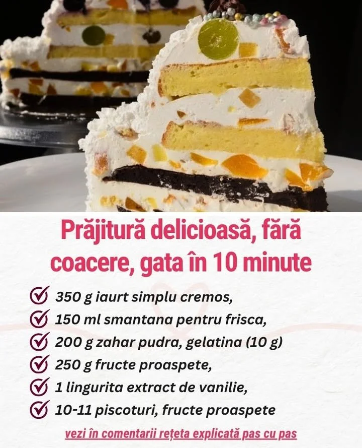 Prăjitură minunată, fără coacere