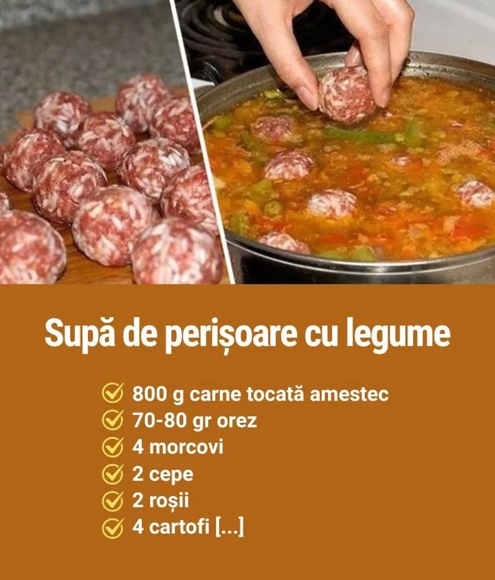 Supă cu legume și perisoare
